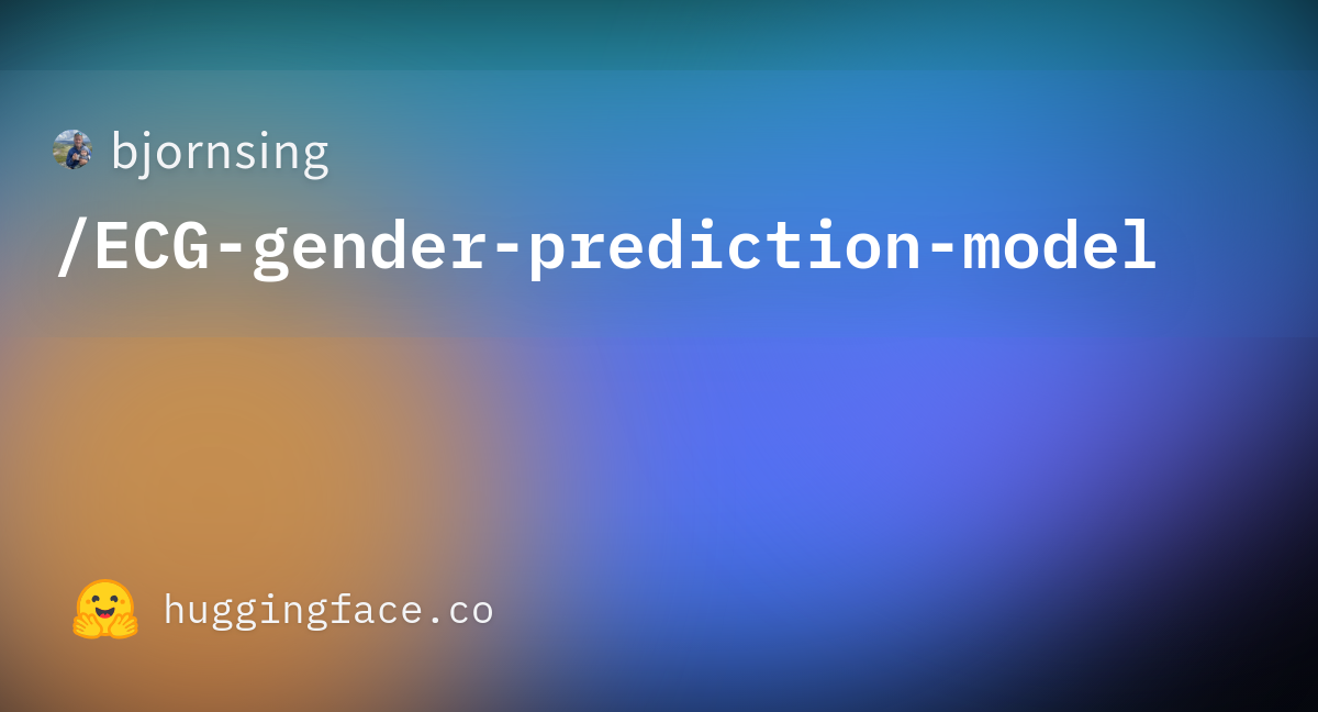 Bjornsing/ECG-gender-prediction-model At Main