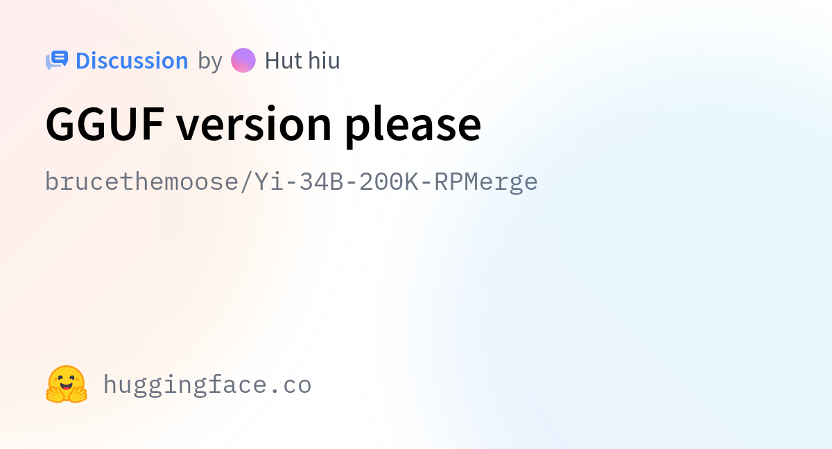 Brucethemoose/Yi-34B-200K-RPMerge · GGUF Version Please