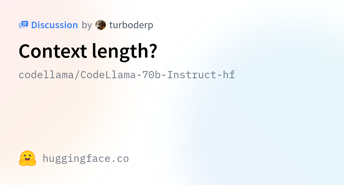 Codellama/CodeLlama-70b-Instruct-hf · Context Length?