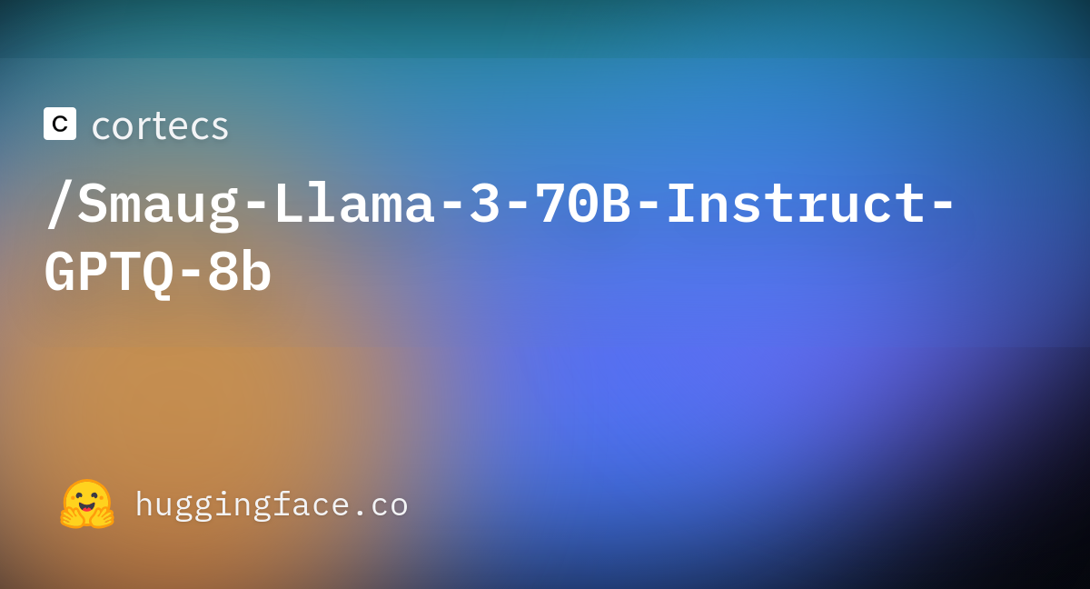 cortecs/Smaug-Llama-3-70B-Instruct-GPTQ-8b at main