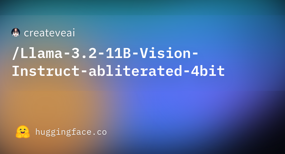 Config.json · Createveai/Llama-3.2-11B-Vision-Instruct-abliterated-4bit ...