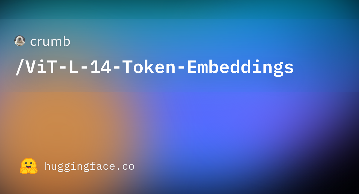 Crumb vit l 14 token embeddings at main
