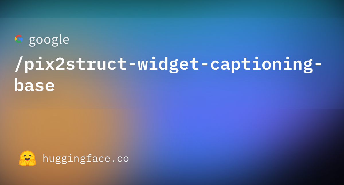 google/pix2struct-widget-captioning-base · Model Database