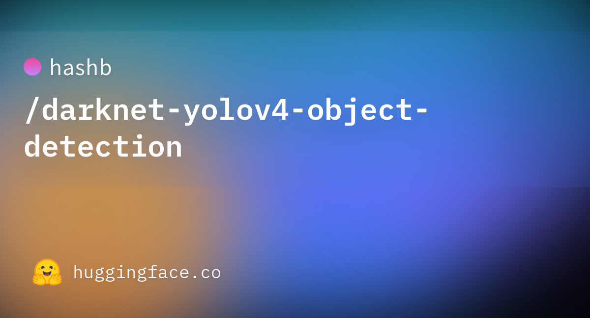 hashb/darknet-yolov4-object-detection at main