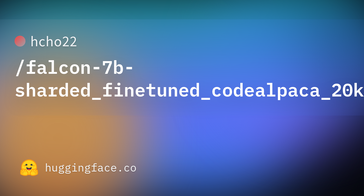 Hcho22/falcon-7b-sharded_finetuned_codealpaca_20k At Main