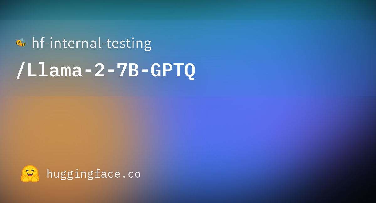 Hf-internal-testing/Llama-2-7B-GPTQ At Main