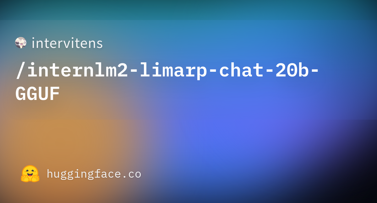 Intervitens/internlm2-limarp-chat-20b-GGUF · Hugging Face