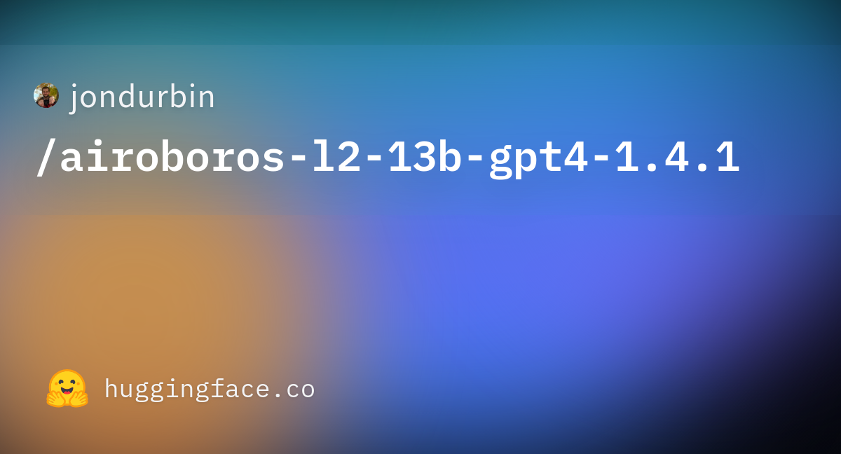 Jondurbin/airoboros-l2-13b-gpt4-1.4.1 · Hugging Face