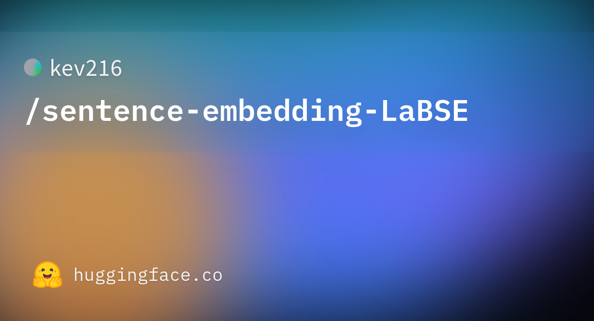 kev216-sentence-embedding-labse-hugging-face