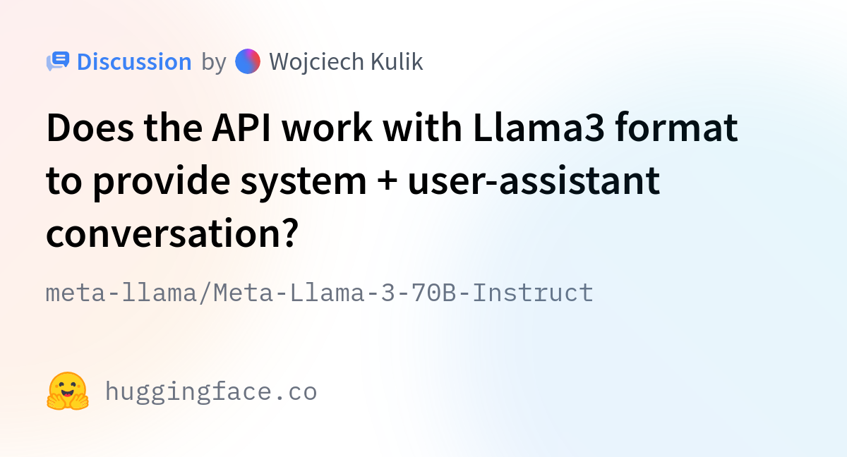 Meta-llama/Meta-Llama-3-70B-Instruct · Does The API Work With Llama3 ...