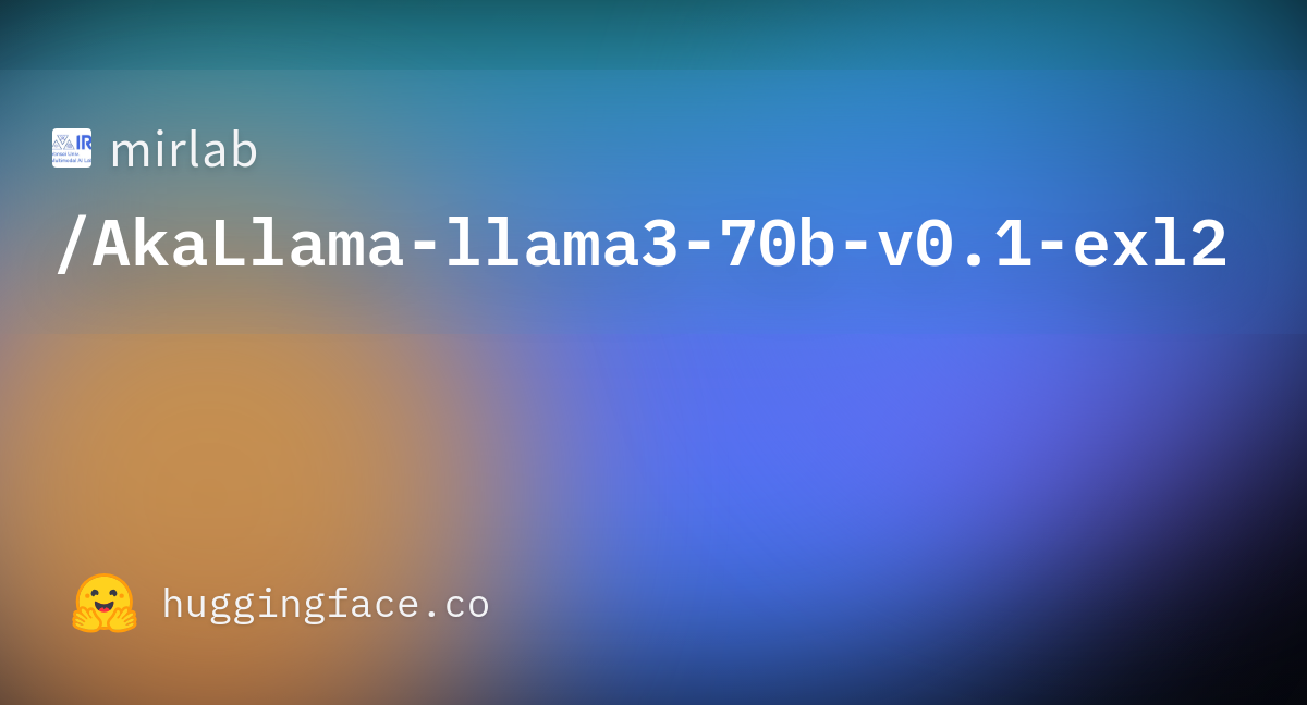 Mirlab/AkaLlama-llama3-70b-v0.1-exl2 · Hugging Face