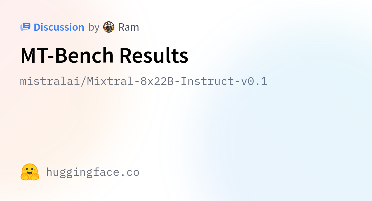 Mistralai/Mixtral-8x22B-Instruct-v0.1 · MT-Bench Results