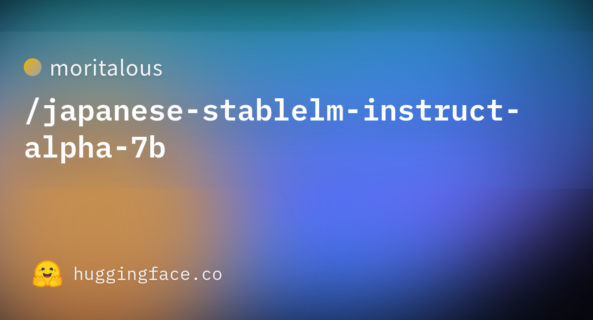 Moritalous/japanese-stablelm-instruct-alpha-7b · Hugging Face