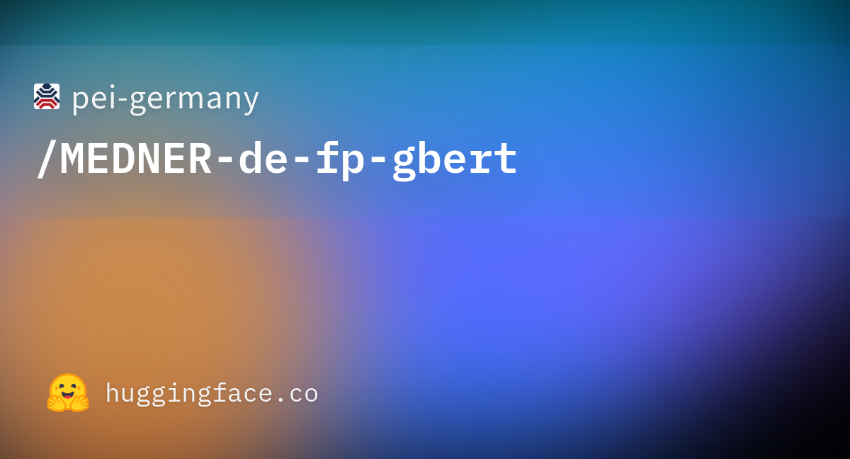 pei-germany/MEDNER-de-fp-gbert · Hugging Face