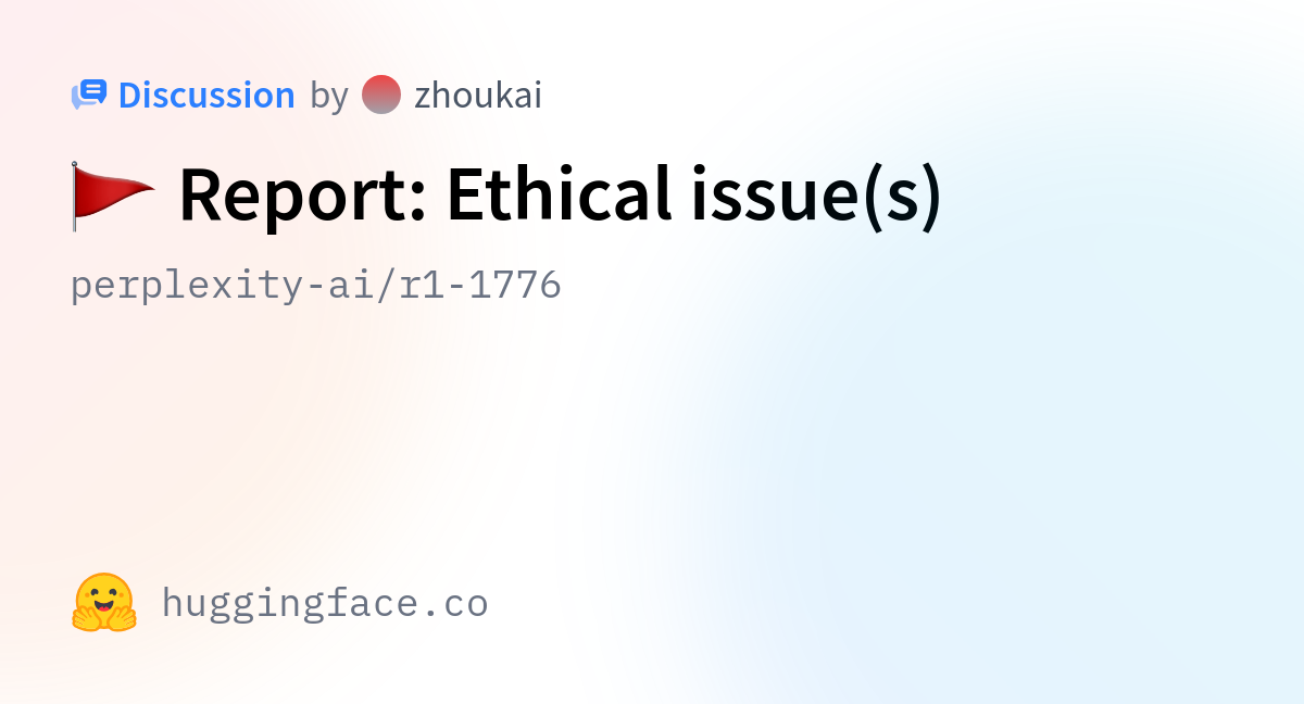 Perplexity Ai R1 1776 в рџљ Report Ethical Issue S Perplexity Ai R1 1776 в рџљ Report Ethical Issue S