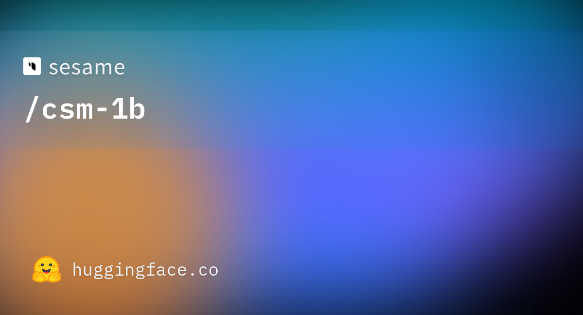 CSM (Conversational Speech Model) is a speech generation model from Sesame that generates RVQ audio codes from text and audio inputs. The model archit