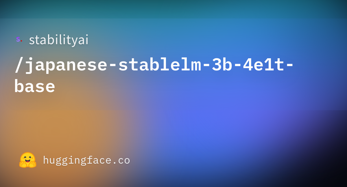 Stabilityai/japanese-stablelm-3b-4e1t-base · Hugging Face