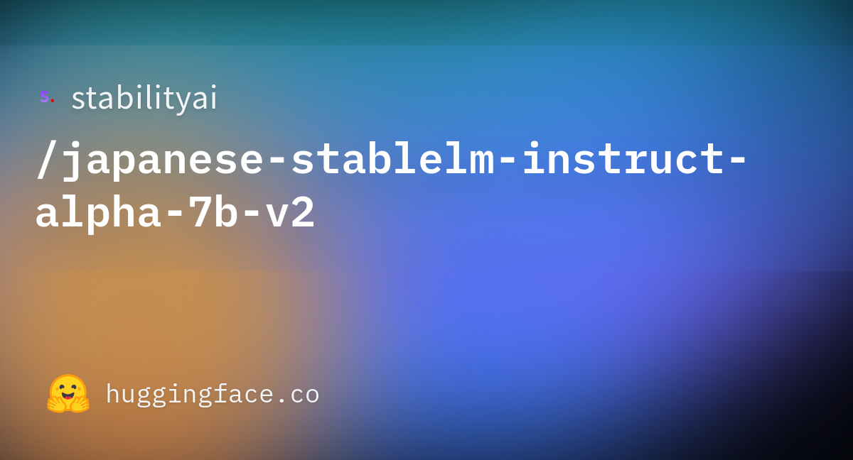 Stabilityai/japanese-stablelm-instruct-alpha-7b-v2 At Main