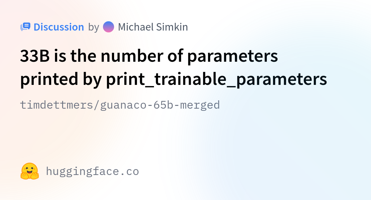 timdettmers/guanaco-65b-merged · 33B is the number of parameters