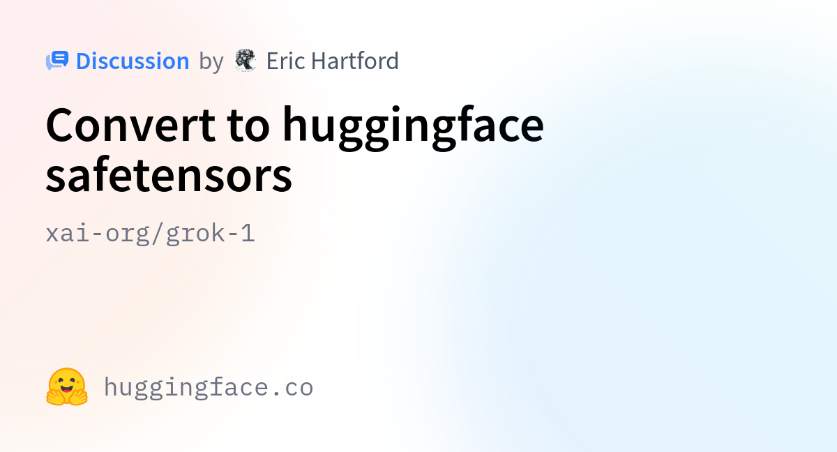 xai-org/grok-1 · Convert to huggingface safetensors