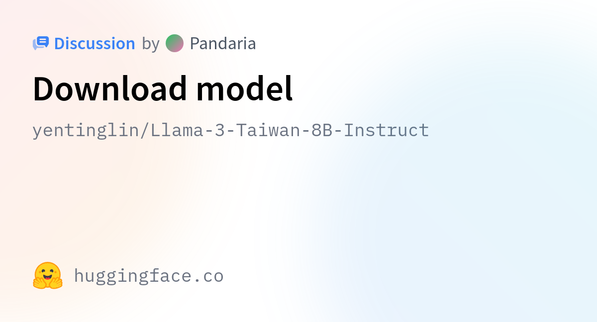Yentinglin/Llama-3-Taiwan-8B-Instruct · Download Model