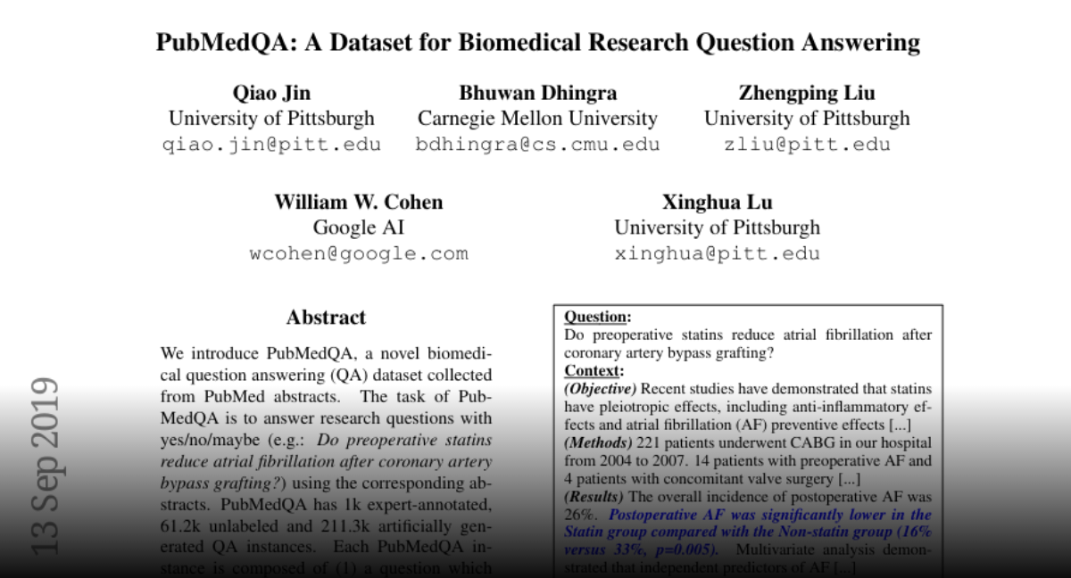 biomedical research question paper