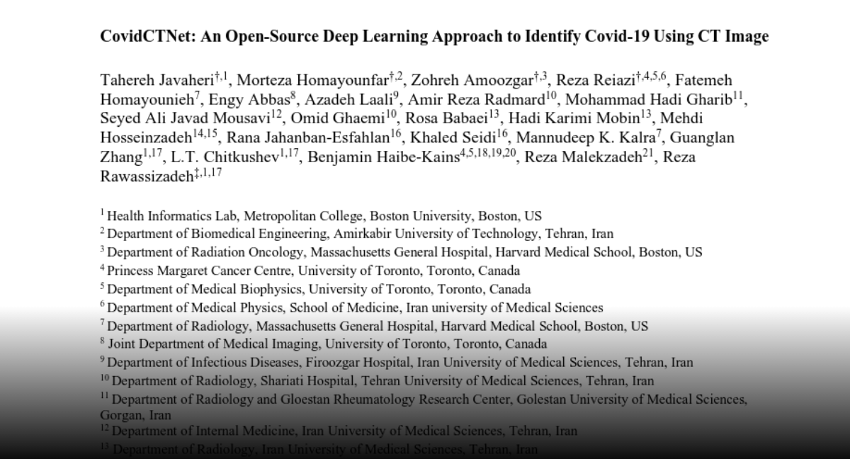 Paper page - CovidCTNet: An Open-Source Deep Learning Approach to ...