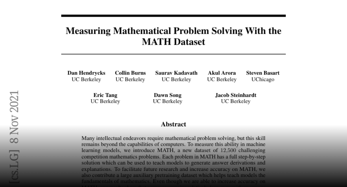 measuring mathematical problem solving with the math dataset