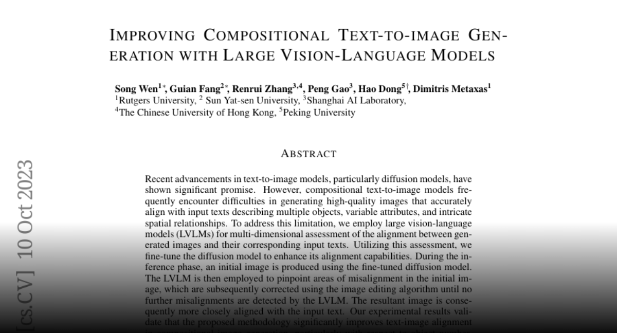 Paper page improving compositional text to image generation with