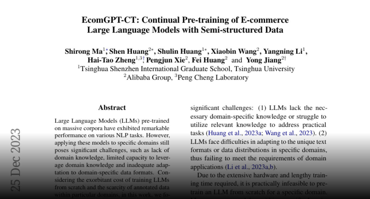 Paper page - EcomGPT-CT: Continual Pre-training of E-commerce Large ...