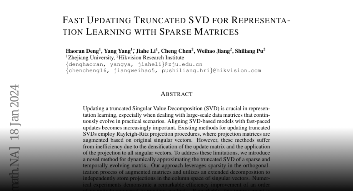 Paper page fast updating truncated svd for representation learning