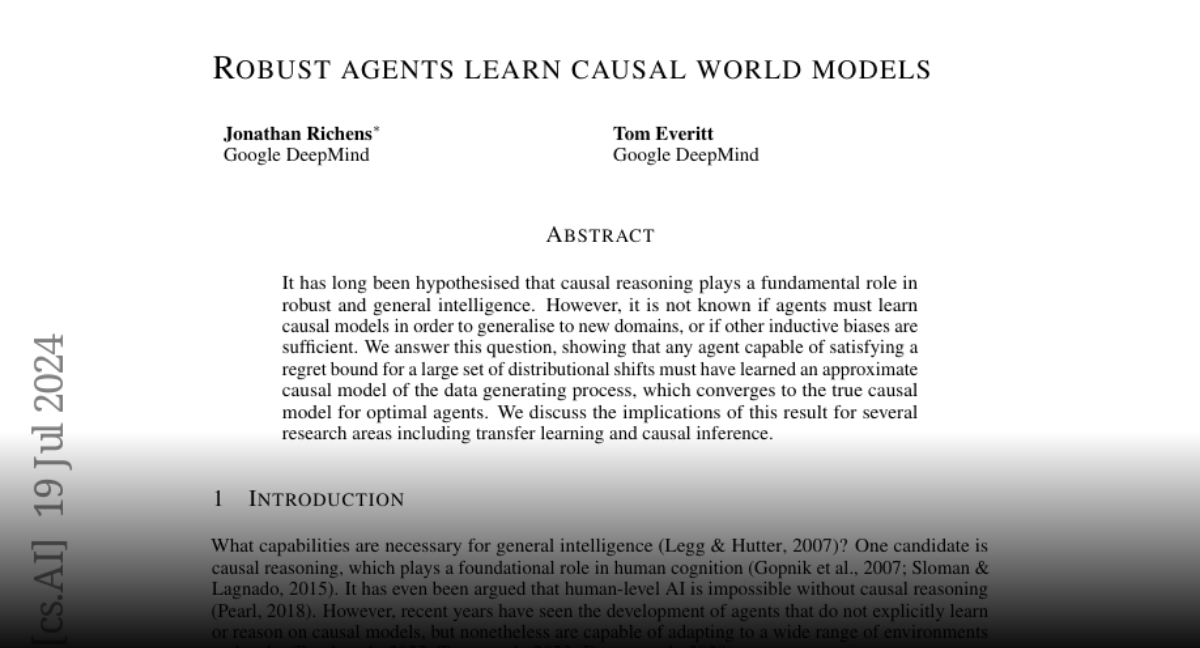 Paper page robust agents learn causal world models