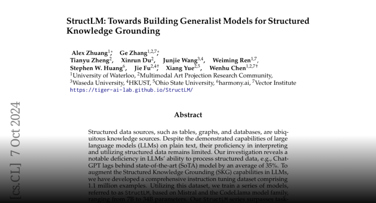 paper-page-structlm-towards-building-generalist-models-for