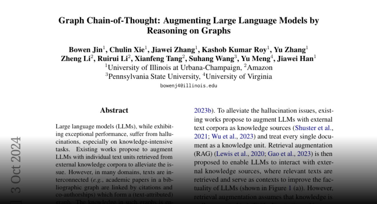 Paper page - Graph Chain-of-Thought: Augmenting Large Language Models ...