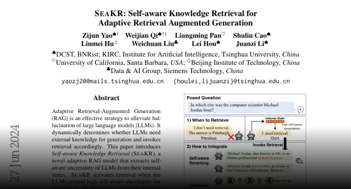 Paper page - SeaKR: Self-aware Knowledge Retrieval for Adaptive ...