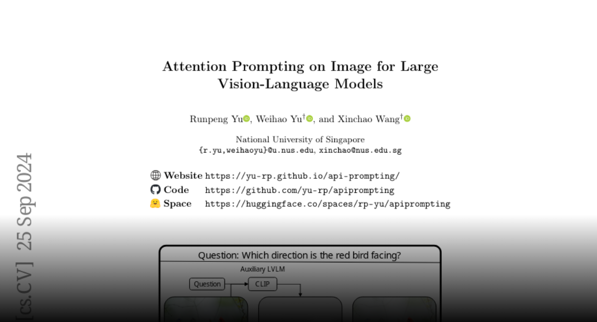 Paper page attention prompting on image for large vision language models