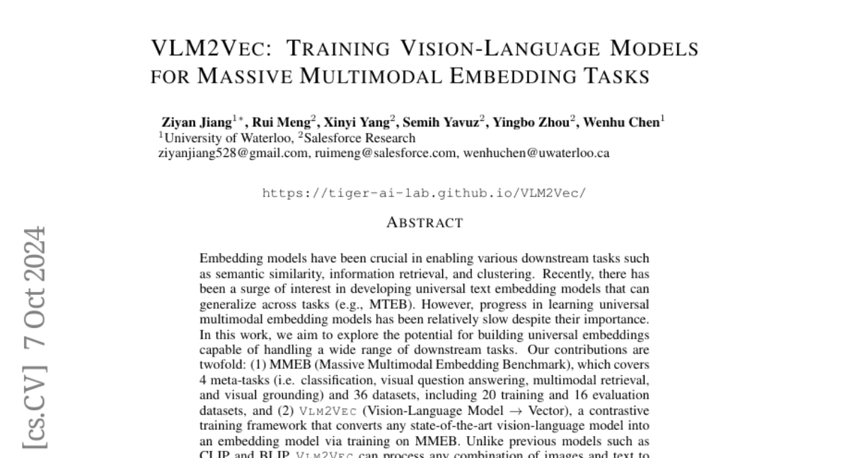 VLM2Vec: Training Vision-Language Models for Massive Multimodal Embedding Tasks