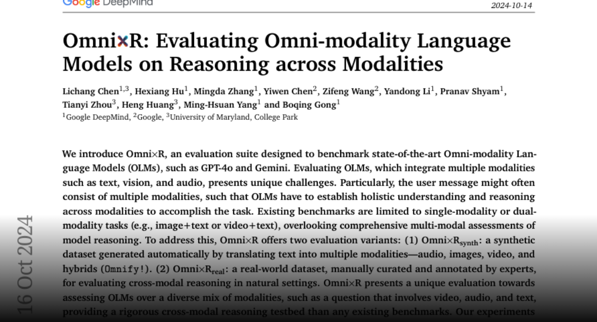 Paper Page - OmnixR: Evaluating Omni-modality Language Models On ...