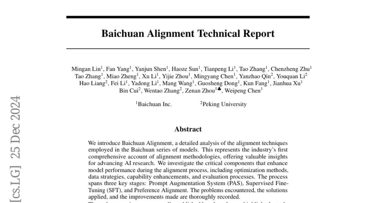 Baichuan Alignment Technical Report