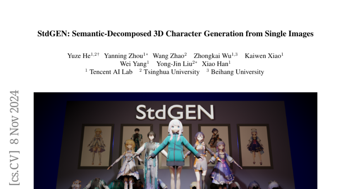 StdGEN: Semantic-Decomposed 3D Character Generation from Single Images