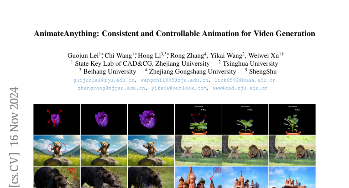 AnimateAnything: Consistent and Controllable Animation for Video Generation