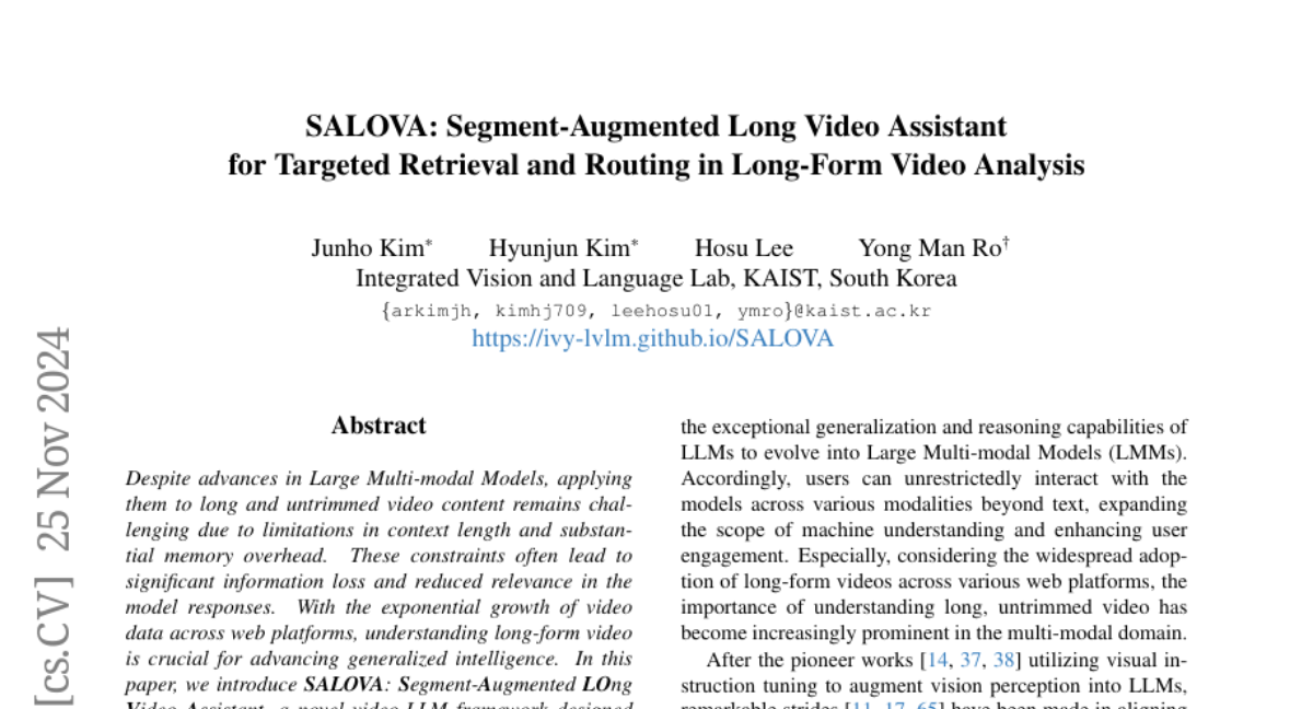 SALOVA: Segment-Augmented Long Video Assistant for Targeted Retrieval and Routing in Long-Form Video Analysis