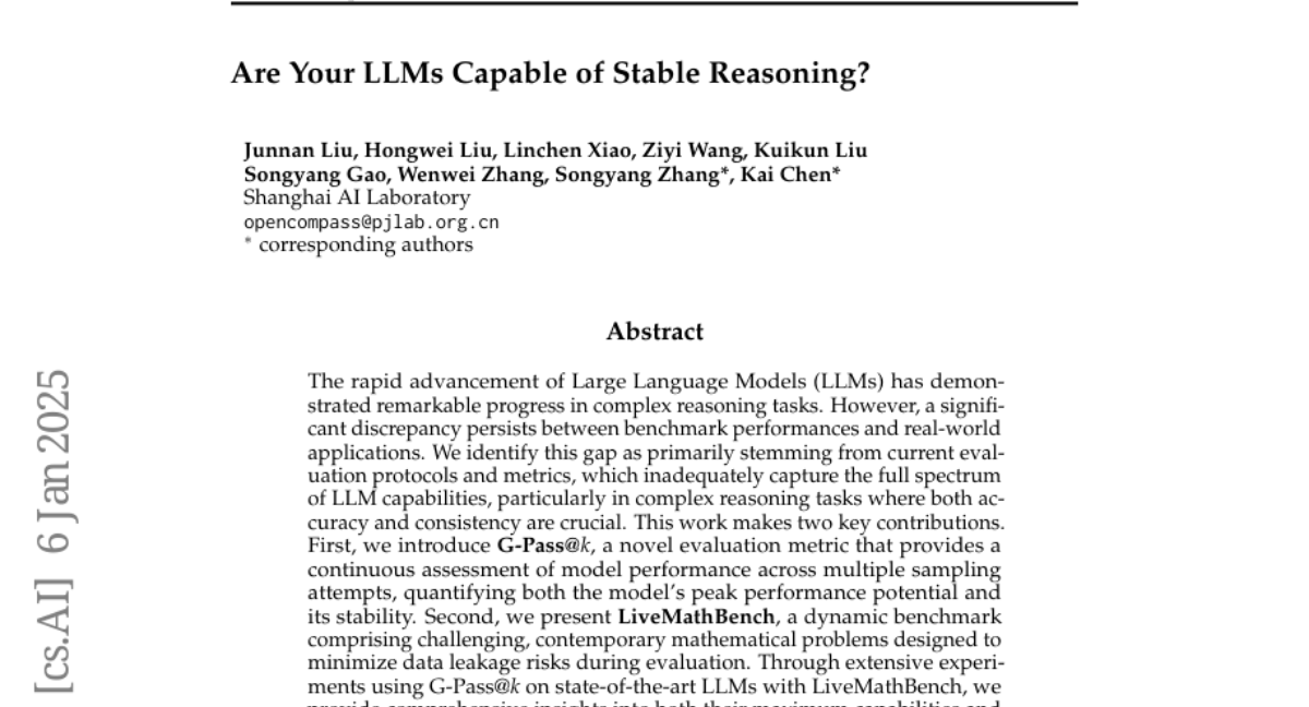 Are Your LLMs Capable of Stable Reasoning?