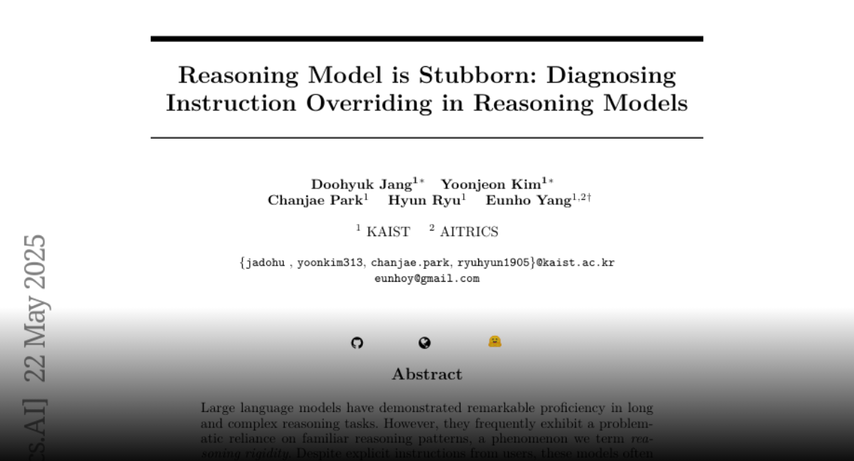 Reasoning Model Is Stubborn: Instruction Overriding in Reasoning Models