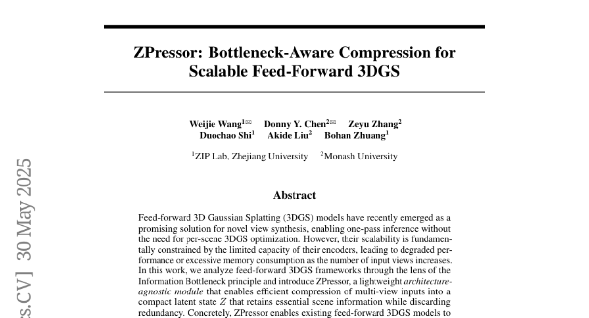 ZPressor: Bottleneck-Aware Compression for Scalable Feed-Forward 3DGS