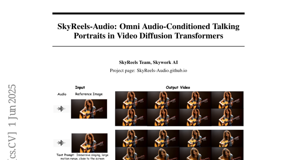 SkyReels-Audio：视频扩散转换器中全向音频条件下的说话肖像