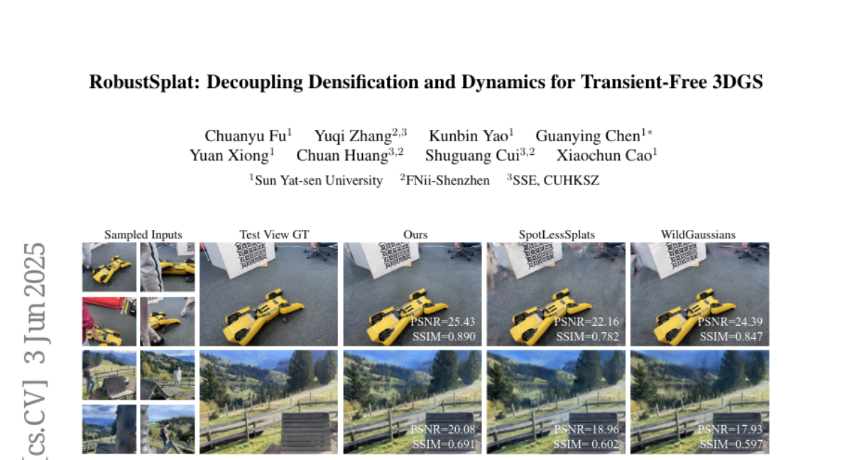 RobustSplat: Decoupling Densification and Dynamics for Transient-Free
  3DGS