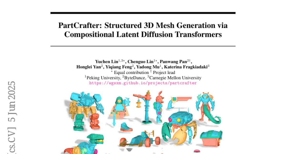PartCrafter: Structured 3D Mesh Generation via Compositional Latent
  Diffusion Transformers