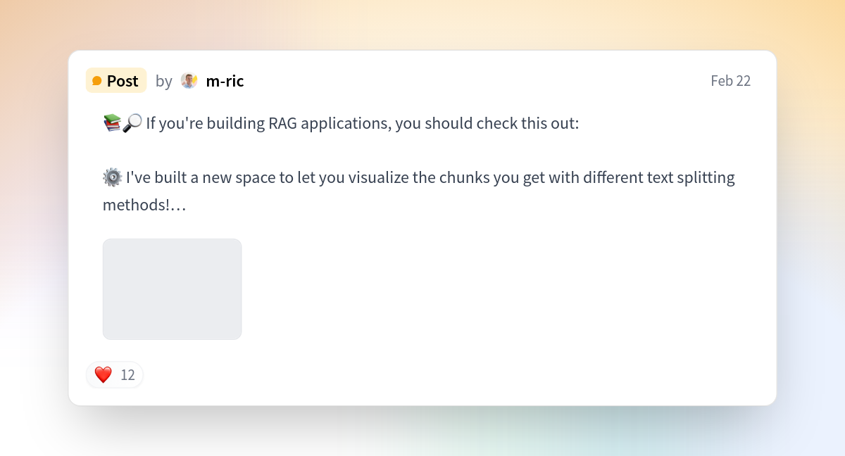 @m-ric On Hugging Face: "📚🔎 If You're Building RAG Applications, You ...