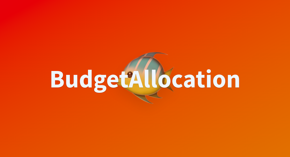 Budgetallocation a hugging face space by jming